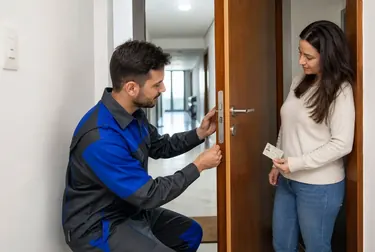 Chaveiro utilizando ferramentas para abrir uma porta em Cabo Frio.